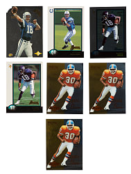 1995 and 1998 Panini, Playoff, and Absolute Football Hall of Fame Rookie Collection (7): Terrell Davis, Randy Moss, Peyton Manning