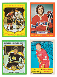 1967 to 1974 Topps and O-Pee-Chee Hockey Hall of Fame and Stars Collection (30) Including Alex Delvecchio and Phil Esposito