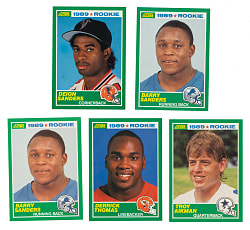 1989 Score Football Hall of Fame Rookie Collection (5) Including Barry Sanders