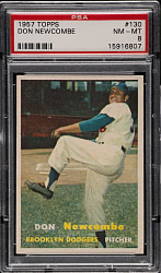 1957 Topps #130 Don Newcombe PSA NM-MT 8