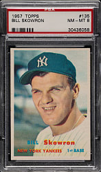 1957 Topps #135 Bill Skowron PSA NM-MT 8