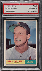 1961 Topps #290 Stan Musial PSA NM-MT 8