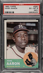 1963 Topps #390 Hank Aaron PSA EX-MT 6 (MC)