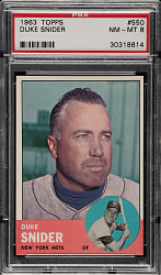 1963 Topps #550 Duke Snider PSA NM-MT 8