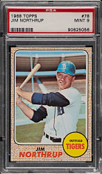 1968 Topps #78 Jim Northup PSA MINT 9