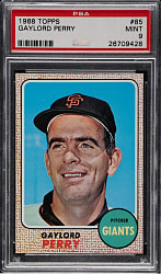1968 Topps #85 Gaylord Perry PSA MINT 9
