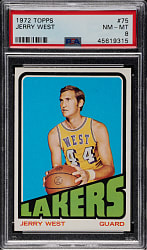 1972-1973 Topps Basketball #75 Jerry West PSA NM-MT 8