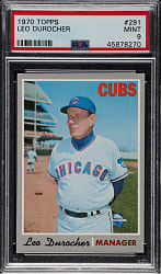 1970 Topps #291 Leo Durocher PSA MINT 9