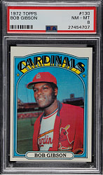 1972 Topps #130 Bob Gibson PSA NM-MT 8