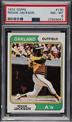 1974 Topps #130 Reggie Jackson PSA NM-MT 8