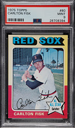 1975 Topps #80 Carlton Fisk PSA MINT 9