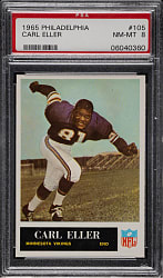1965 Philadelphia Football #105 Carl Eller Rookie PSA NM-MT 8