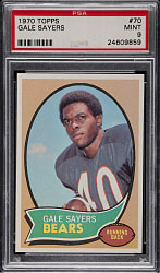 1970 Topps Football #70 Gale Sayers PSA MINT 9