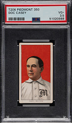 1909-1911 T206 White Border Doc Casey PSA VG+ 3.5