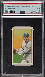 1909-1911 T206 White Border Al Burch Fielding PSA VG 3