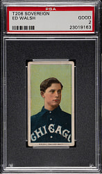 1909-1911 T206 White Border Ed Walsh PSA GOOD 2 - Sovereign 350 Back