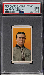 1909-1911 T206 White Border Frank Chance Yellow Background PSA GOOD 2 (MK)