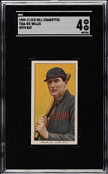 1909-1911 T206 White Border Vic Willis with Bat SGC VG/EX 4 - Old Mill Back