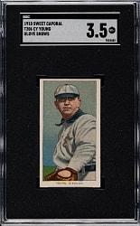 1909-1911 T206 White Border Cy Young Glove Shows SGC VG+ 3.5