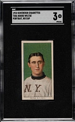 1909-1911 T206 White Border Hooks Wiltse Portrait No Cap SGC VG 3 - Sovereign 350 Back