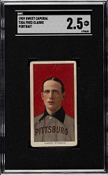 1909-1911 T206 White Border Fred Clarke Portrait SGC GOOD+ 2.5