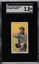 1909-1911 T206 White Border Woodie Thornton Southern Leaguer SGC FAIR 1.5 - Old Mill Back