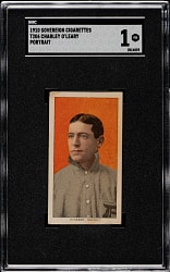 1909-1911 T206 White Border Charley O'Leary Portrait SGC POOR 1 - Sovereign 350 Back