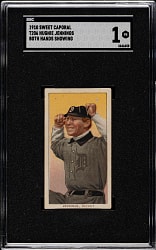1909-1911 T206 White Border Hughie Jennings Both Hands Showing SGC POOR 1