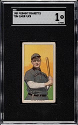 1909-1911 T206 White Border Elmer Flick SGC POOR 1