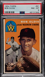 1954 Topps #91 Bob Oldis PSA NM-MT 8