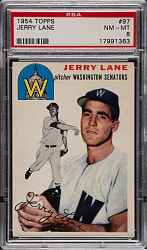 1954 Topps #97 Jerry Lane PSA NM-MT 8