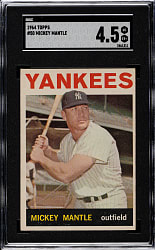 1964 Topps #50 Mickey Mantle SGC VG/EX+ 4.5