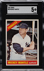 1966 Topps #50 Mickey Mantle SGC EX 5