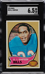 1970 Topps Football #90 O.J. Simpson Rookie SGC EX/NM+ 6.5