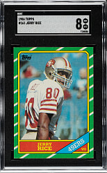 1986 Topps Football #161 Jerry Rice Rookie SGC NM/MT 8