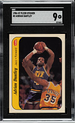 1986-1987 Fleer Basketball Sticker #3 Adrian Dantley SGC MINT 9