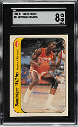 1986-1987 Fleer Basketball Sticker #11 Dominique Wilkins Rookie SGC NM/MT 8