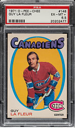 1971-1972 O-Pee-Chee Hockey #148 Guy LaFleur Rookie PSA EX-MT+ 6.5