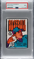 1972 O-Pee-Chee Unopened Wax Pack PSA MINT 9