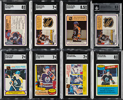 1980 and 1981 O-Pee-Chee Hockey Wayne Gretzky SGC- and BGS-Graded Collection (8)