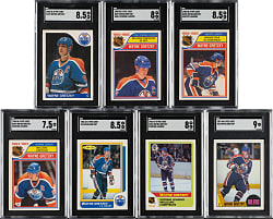 1985 to 1987 O-Pee-Chee Hockey Wayne Gretzky SGC-Graded Collection (7)