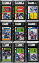 1983-1984 O-Pee-Chee Hockey Wayne Gretzky SGC-Graded Collection (9)