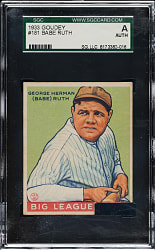 1933 R319 Goudey #181 Babe Ruth SGC Authentic