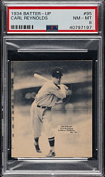 1934-1936 R318 Batter-Up #95 Carl Reynolds PSA NM-MT 8 - Highest Graded!