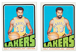 1972-1973 Topps Basketball #1 Wilt Chamberlain Pair