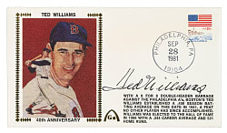 1981 Ted Williams Signed First-Day Cover - JSA
