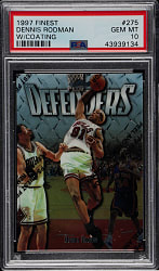 1997-1998 Topps Finest Basketball #275 Dennis Rodman with Coating PSA GEM MINT 10