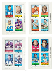 1969 Topps Football 4-in-1 Complete Set (66)