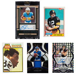 1979 to 2025 Topps and Panini Football Collection (5) Including Terry Bradshaw and Ozzie Newsome Rookie