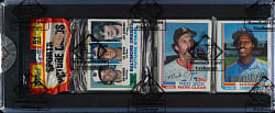 1982 Topps Unopened Rack Pack - Cal Ripken Jr. Rookie on Top and Jim Palmer on Back - BBCE